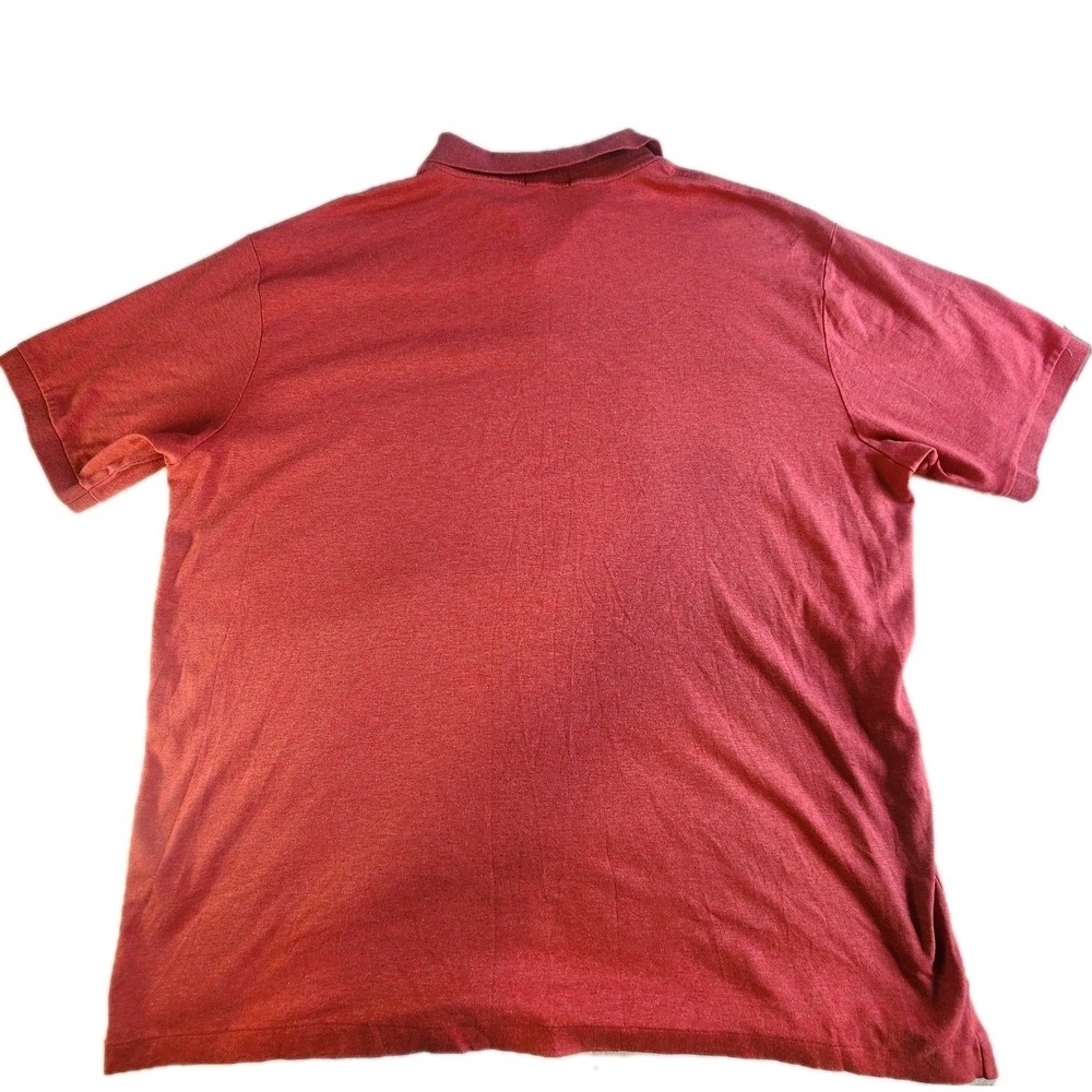 RALPH LAUREN Polo Shirt Mens 3XLT Big Tall Red Pink Short Sleeve Flesh Pony - Picture 3 of 8